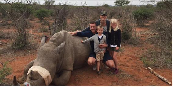 斯滕森带着家人一同救治犀牛